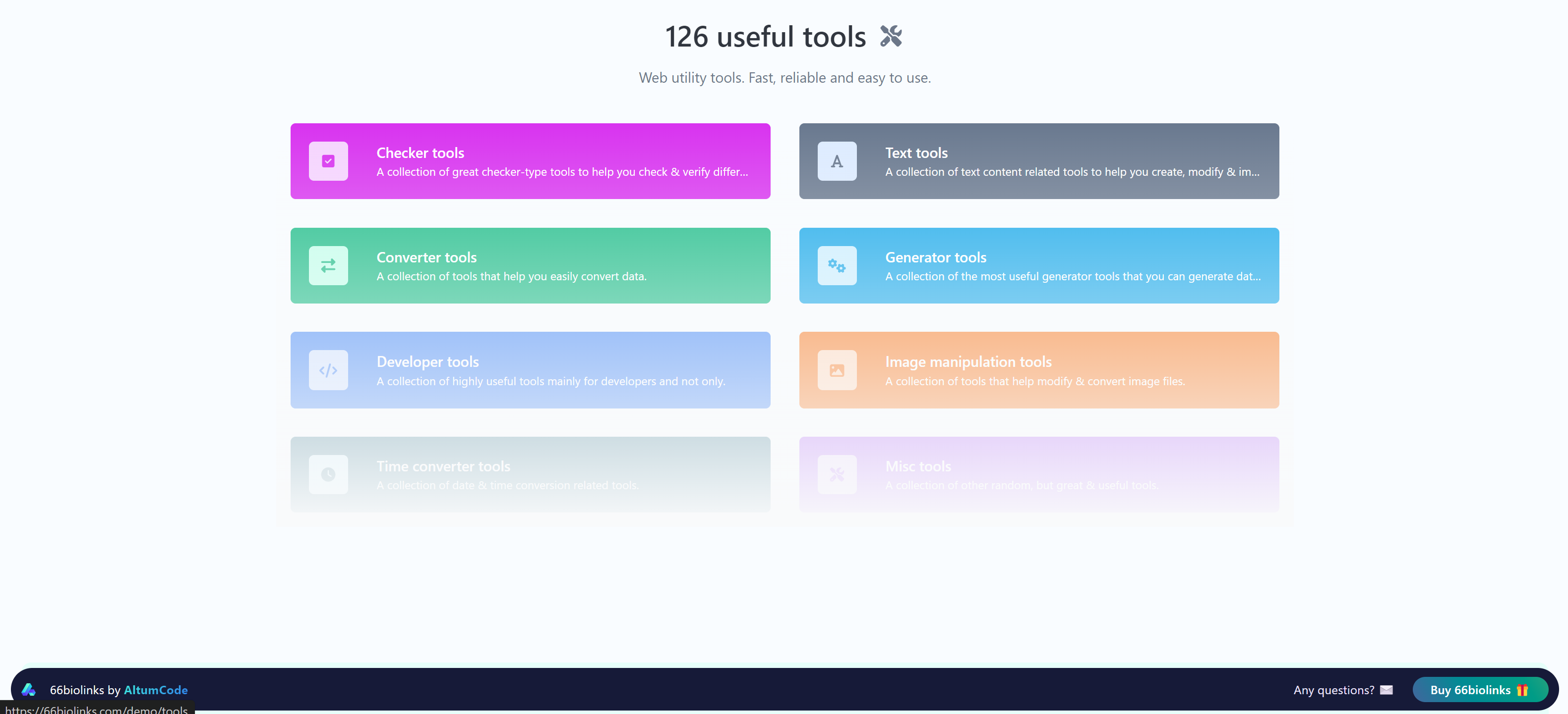 66biolinks - Bio Links, URL Shortener, QR Codes & Web Tools (SAAS)